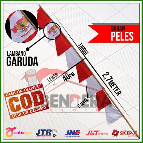 Gambar TERMURAH !!! Bendera Umbul Umbul Warna 8 Gelombang - merah putih dari BENDERASTORE Kab. Garut Tokopedia