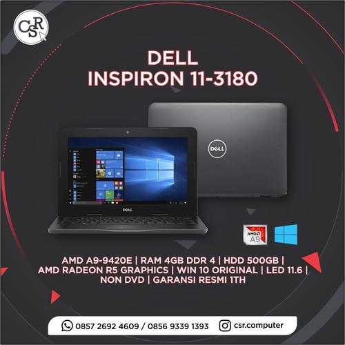 Gambar LAPTOP DELL INSPIRON 11-3180 AMD A9-9420e RAM 4GB HDD 500GB 11.6 INCH dari CSR Computer Bogor Kota Bogor Tokopedia
