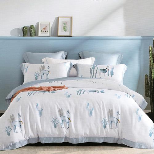 Foto Produk Sleep Buddy Set Sprei White Zebra Tencel - Single Size dari Sleep Buddy Bedding