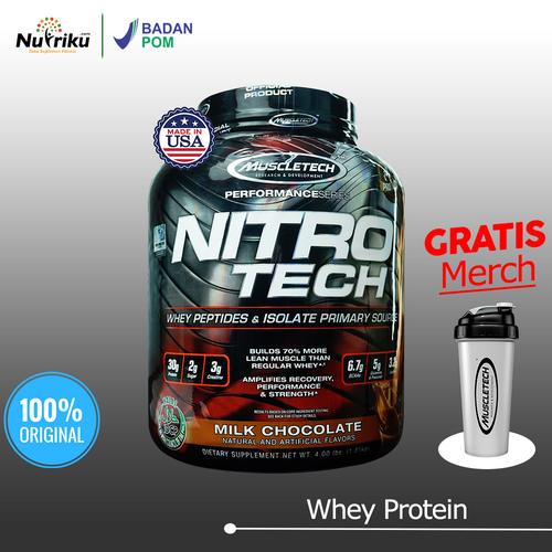 Foto Produk Muscletech Nitrotech Whey Protein 4LB BPOM - Chocolate dari Nutriku