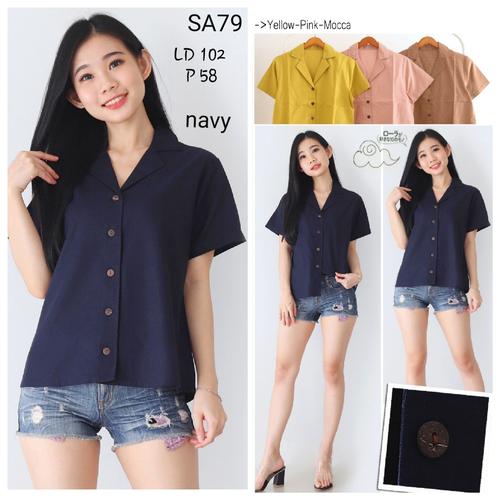 Jual Blouse Casual Lengan Pendek Polos Sa79 Baju Atasan Wanita Blouse Yellow Kota Bandung Melyfashion Tokopedia