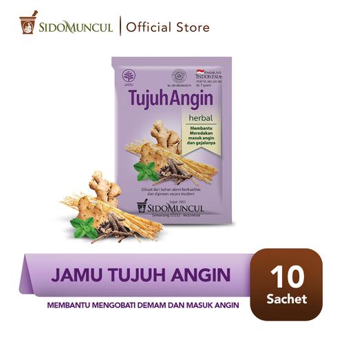 Foto Produk Sido Muncul Jamu Tujuh Angin 10's - Herbal Demam dan Masuk Angin dari Sido Muncul Store
