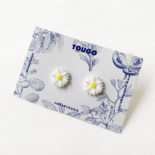 Gambar QUFU Anting Anting Daisy Bunga Korea / Flower Earrings Silver Back dari tougo Kab. Bogor Tokopedia