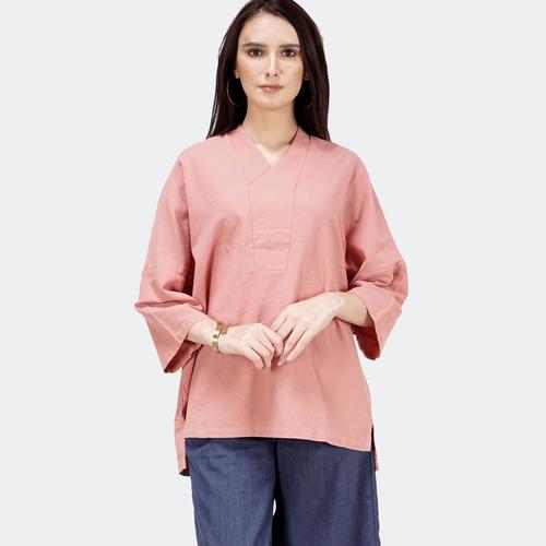 Foto Produk Blouse Wanita / Alga Dark Pink Shirt 23428T5DP - Bodytalk - M dari Bodytalk