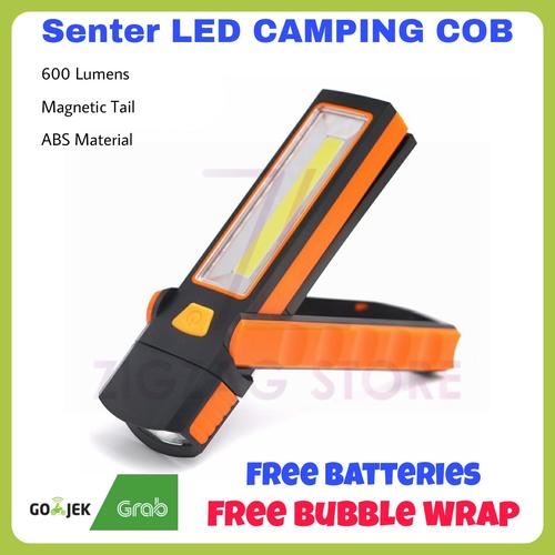 Foto Produk Paket Senter LED Camping COB Magnetic 600 Lumens + Baterai dari ZigZag-Store