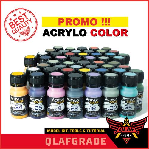 Foto Produk ACRYLO COLOR - CAT ACRYLIC akrilik gundam model kit handbrush airbrush - COLOR ONLY dari Wahkhilaf