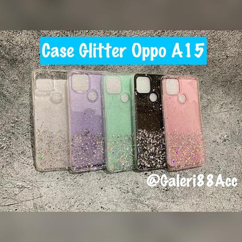 Jual Oppo A15 Casing Soft Case Tpu Bahan Premium Glitter Glossy
