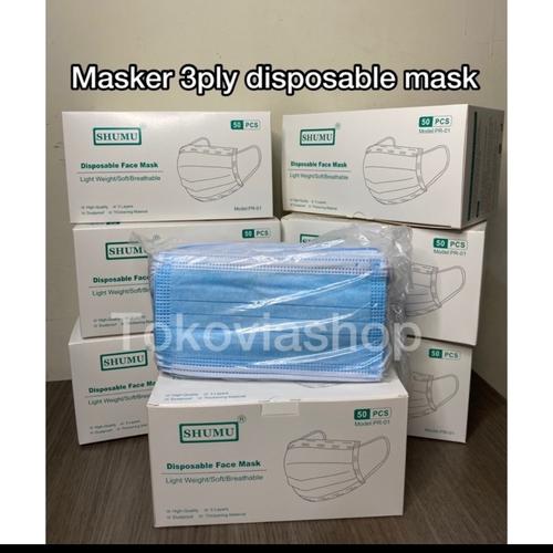 Foto Produk Masker 3 ply earloop Jiangyin @50 pcs dari Tokoviashop
