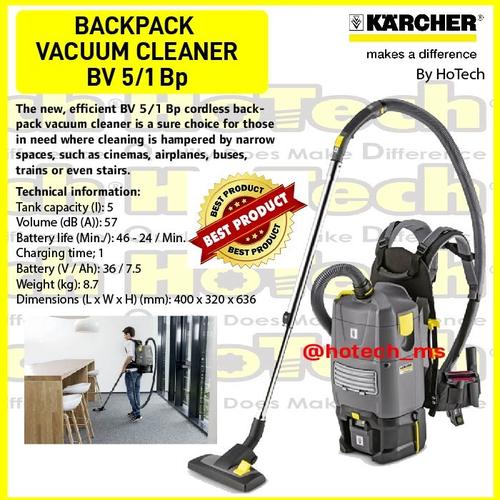 KARCHER BATTERY-OPERATED VACUUM CLEANER BV 5/1 Bp BV5/1 Bp KARCHER di  Hotechhardwareshop Tokopedia