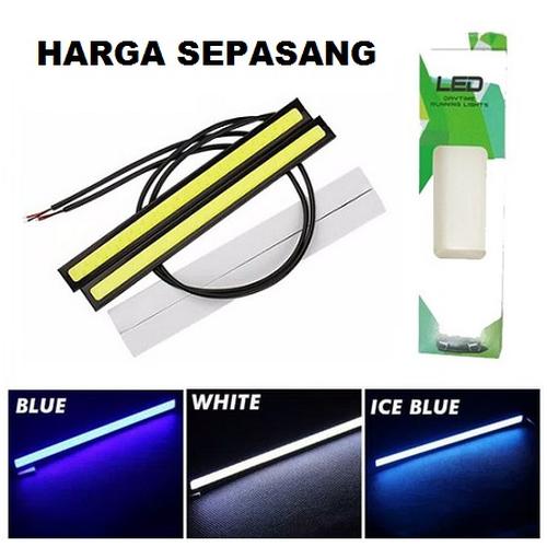Foto Produk Lampu DRL LED Plasma 17 CM COB Strip 17CM Grill Mobil Motor Putih Biru - Biru dari Motovindo