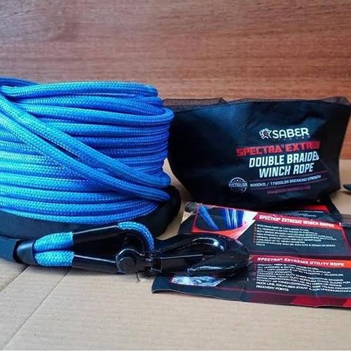 Jual Saber Offroad Spectra Extreme Double Braided Winch Rope 10MM x 45M