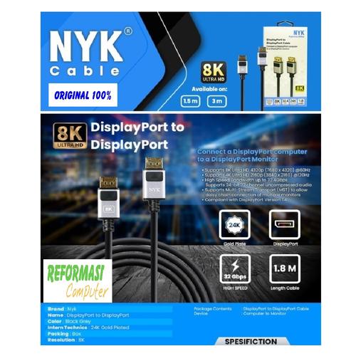Kabel DP 8K 1.8meter 