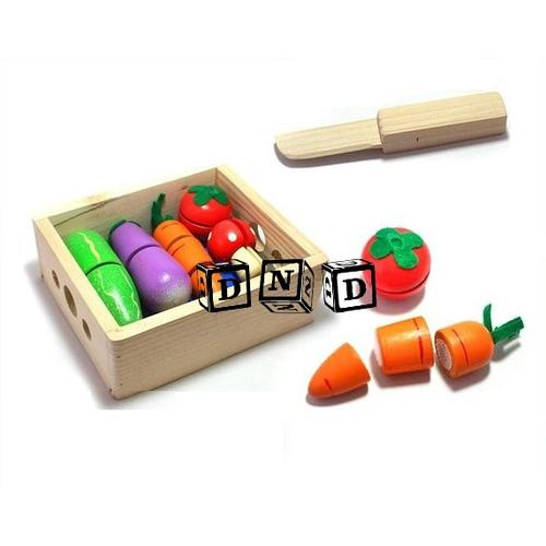Foto Produk Mainan Edukatif / Edukasi Anak - Balok Kayu - Sayur Potong dari Danzel Corner