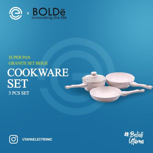 Foto Produk BOLDe Panci SUPER PAN 3 Pcs Set - Granite dari UTAMA_ELECTRONIC