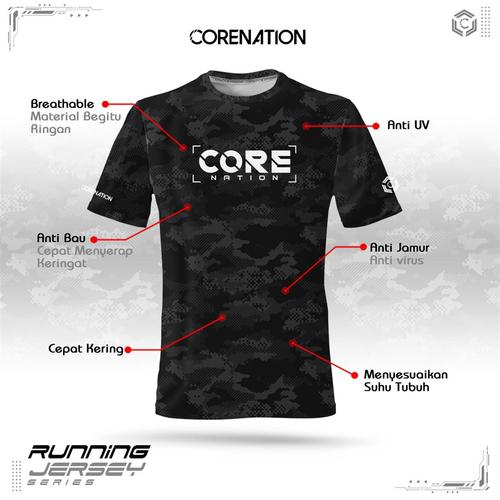 Foto Produk CoreNation Active Camo Running Jersey - Merah, M dari CoreNation Active