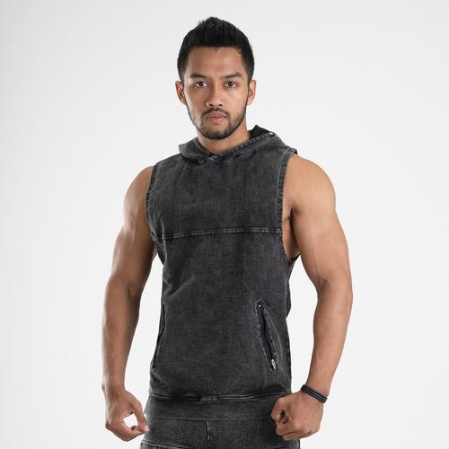 Jual Denim Sleeveless Hoodie - Jakarta 