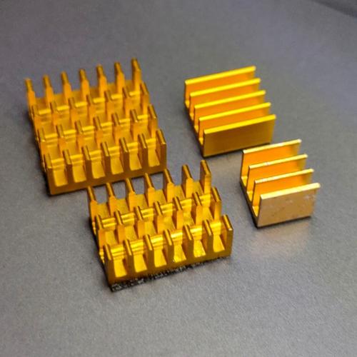 Jual 4pcs Gold Aluminium Heatsink pendingin heat sink Raspberry Pi 4 B ...