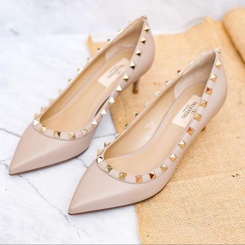 Valentino Simple Pump 5cm Poudre Calf 