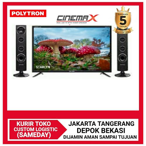 Foto Produk POLYTRON Cinemax LED TV with Tower Speaker PLD 24T8511 Garansi 5 tahun dari DPRINCE