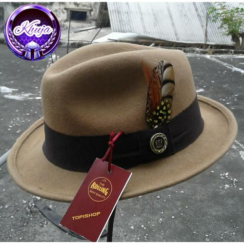 Jual TOPI LAKEN FEDORA TRILBY PANAMA 