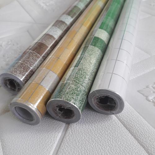 Jual Wallpaper sticker kamar mandi dan dapur mozaik 5m x 45cm Jakarta