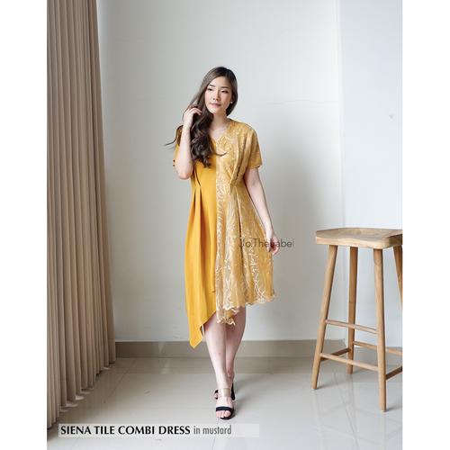 Foto Produk SIENA TILE COMBI DRESS - MUSTARD dari jo.thelabel