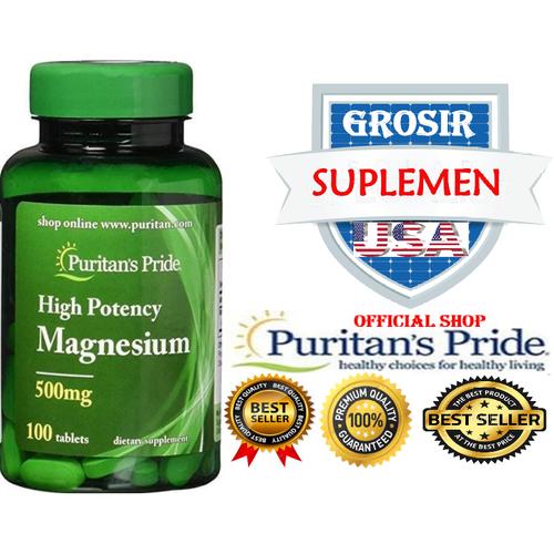Foto Produk MAGNESIUM 500 mg isi 100 Tablets Puritan USA dari SUPLEMEN SEHAT 99