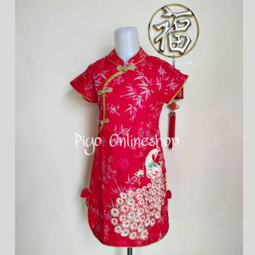 Foto Produk Cheongsam Imlek Anak Perempuan 2 - 7 Tahun (Bunga Coin Emas) - 4 dari Piyo Onlineshop