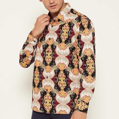 Foto Produk Odza Classic Kemeja Batik Slimfit Modern Pria Lengan Panjang Baputu - M dari Odza Classic