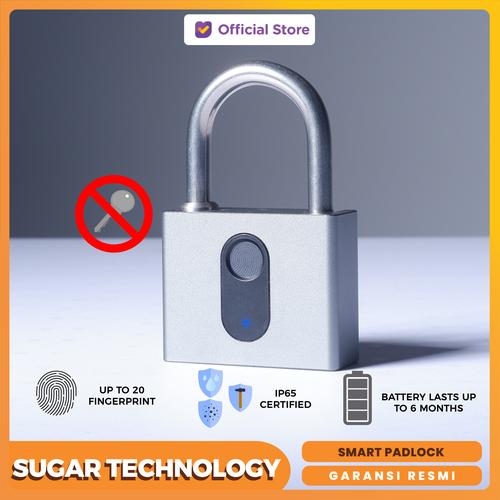 Gambar SUGAR P.LOC Smart Fingerprint Padlock / Gembok Sidik Jari dari SUGAR Technology Jakarta Barat Tokopedia
