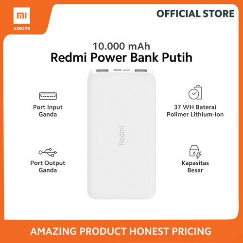 Foto Produk Xiaomi Official Redmi PowerBank 10000mAh Power Bank Garansi Resmi - Putih dari Xiaomi Official Store