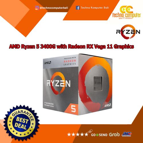 Foto Produk Processor AMD Ryzen R5 3400G with Radeon™ RX Vega 11 Graphics dari Techno Computer Bali