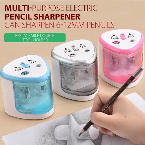Foto Produk Triple W Rautan Serutan Electric Pencil Pensil Otomatis Elektrik - Putih dari Triple W Official