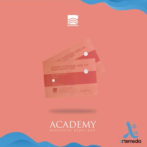 Gambar Kertas Cat Air Baohong Academy 26x18cm Hot Pressed Watercolor Pad - 200 gsm dari Artemedia Shop Kota Bandung Tokopedia