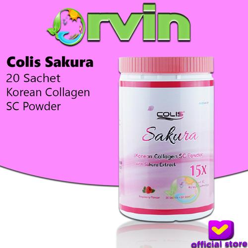 Foto Produk Colis Sakura Korean Collagen SC Powder Raspberry 20 Sachet dari Orvin Health & Beauty