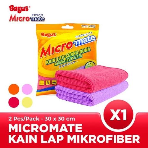 Foto Produk Bagus Micromate Kain Lap Mobil Microfiber Serbaguna 2pc 30x30 302 dari Tchome Official Store