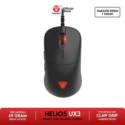 Foto Produk Fantech HELIOS UX3 Mouse Gaming RGB Pixart 3389 - Merah Muda dari Fantech Official Store