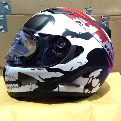 Jual helm njs shadow skull bandit black 