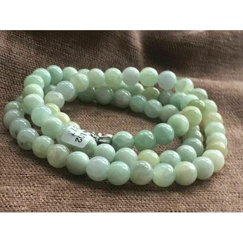 12mm Light Green 100% Natural A JADE JADEITE Round Beads Necklace 18'' AAA+ 12mm Light Green 100% Natural A JADE JADEITE Round Beads Necklace 18'' AAA+