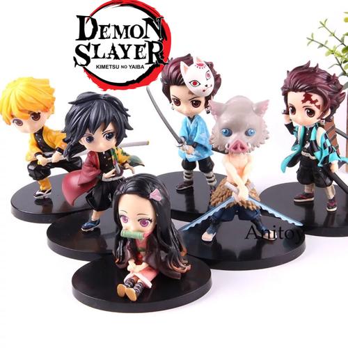 Foto Produk ACTION FIGURE KIMETSU NO YAIBA DEMON SLAYER TANJIRO NEZUKO SET 6 PCS - SET A dari ToysColection