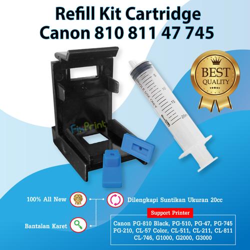 Foto Produk Refill Kit PG810 CL811 PG47 CL57 Klip Penyedot Tinta / suntikan tinta dari FixPrint Jakarta