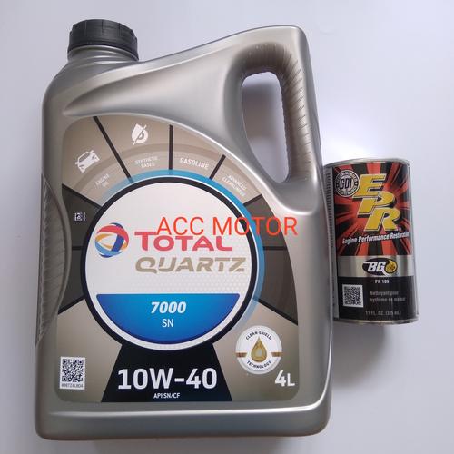 Foto Produk oli total quartz 7000 10w40 bonus engine flush dari accmotor-1