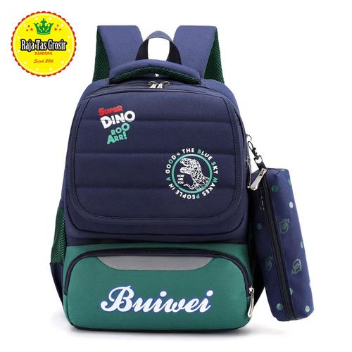 Foto Produk Tas Ransel Anak - Tas Sekolah Anak SD Cowok / Laki-Laki - Dino - Hijau dari Raja Tas Grosir