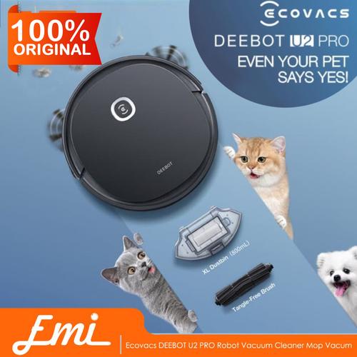 Foto Produk Ecovacs DEEBOT U2 PRO Robot Vacuum Cleaner Mop Vacum Sapu Pel Vakum dari emilab