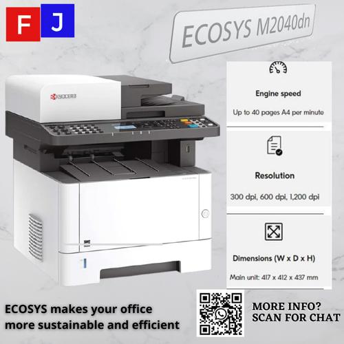 Foto Produk Mesin Fotocopy Kyocera ECOSYS M2040dn Garansi Resmi - toner bawaan dari S.M.F.J