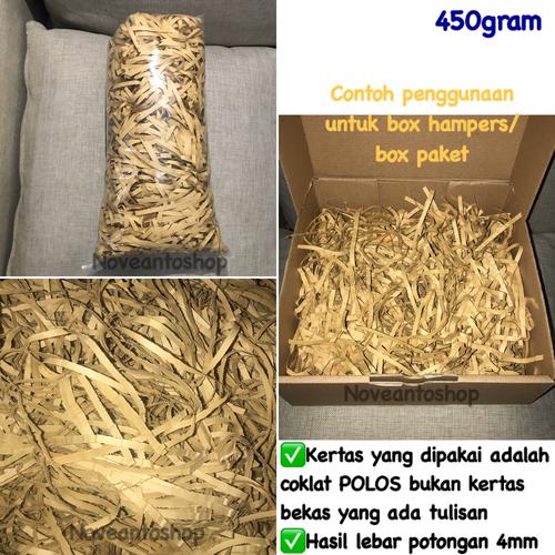 Foto Produk Shredded paper coklat kertas potongan kertas serut dari noveantoshop