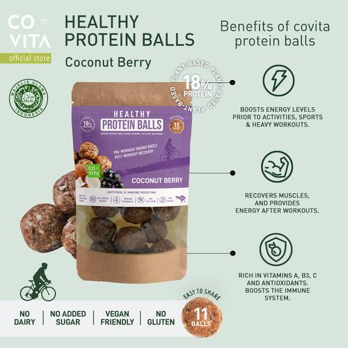 Foto Produk Covita Healthy Protein Balls - Coconut Berry - Healthy Snack dari Covita