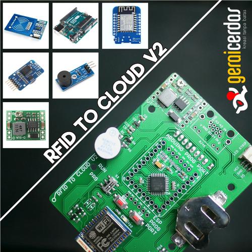 Jual RFID To Cloud Custom Arduino ESP8266 NFC 13.56MHz DS3231 Compact ...