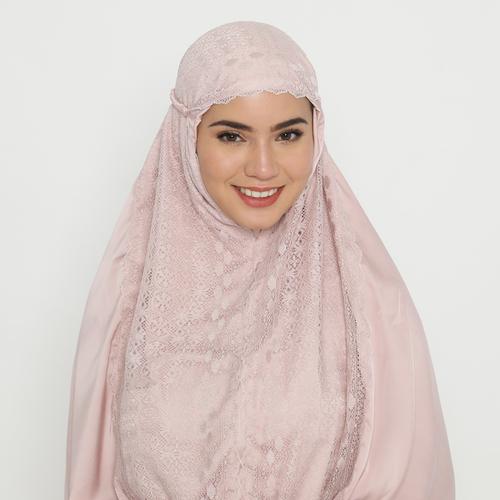 Foto Produk Eiza by duapola Mukena Silk Lace 7209 - Dusty Pink - Classic dari Eiza