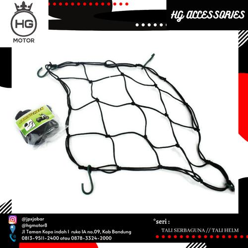 Gambar Jaring Helm Motor Tali Bagasi Motor Sepeda Tali Pengikat Barang Murah dari HG MOTOR Kab. Bandung Tokopedia